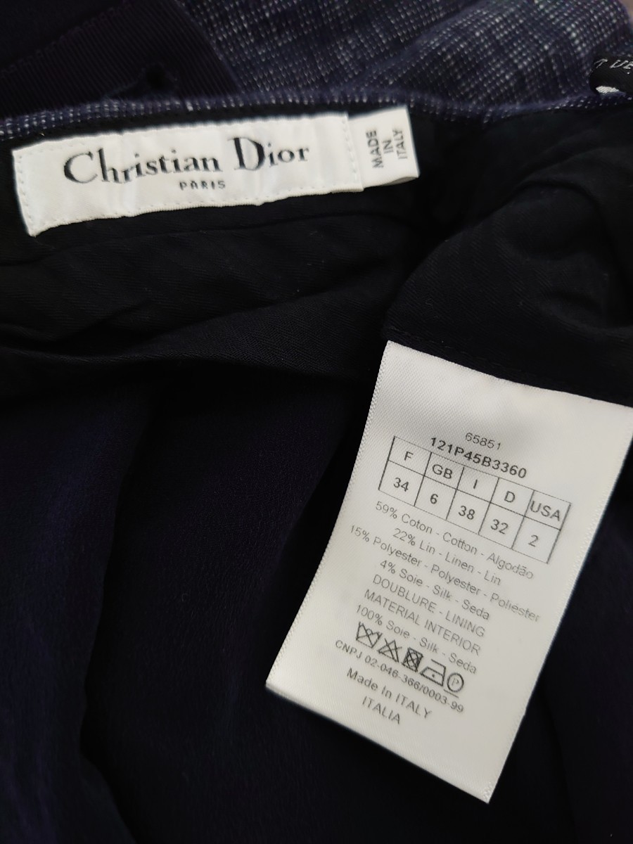 Christian Dior 2021 CD ボタン スコート テクニカルコットンキャンバス