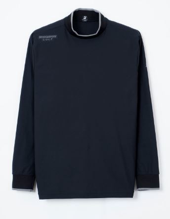 《2023年秋冬》ブリヂストンゴルフ 長袖モックネックシャツ ZGM01F 　黒（L)