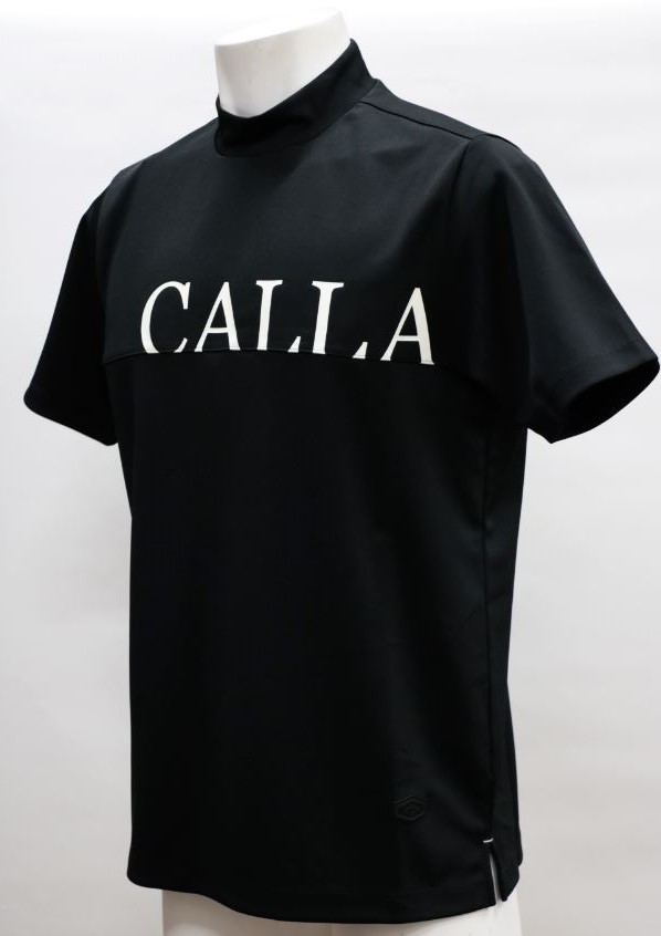 《2023年秋冬》【ネコポス対応】キャロウェイ 半袖モックネックシャツ　C23234101（1010）黒（M)