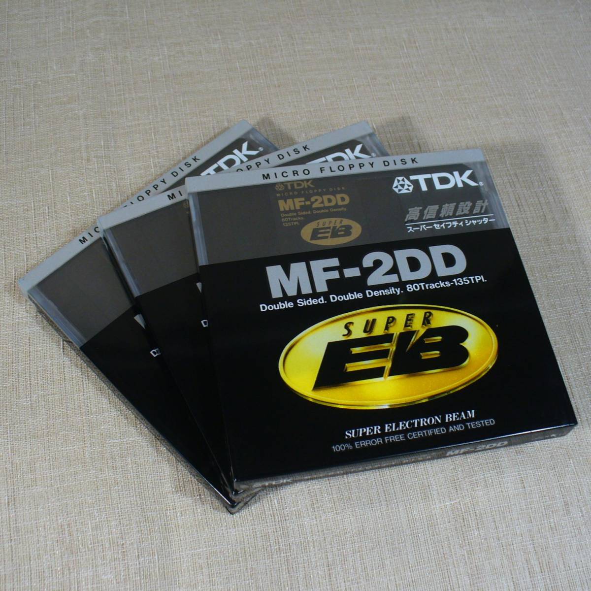 TDK　MF-2DD　3.5型フロッピーディスク2DD　3枚セット　未開封品！_画像1