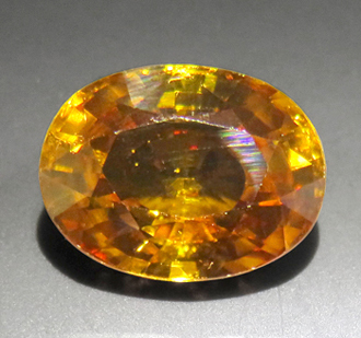  orange zircon 5.12ct unset jewel loose a little over .. newly ....12 month. birthstone Cambodia production .. mineral exhibition pavilion 4776