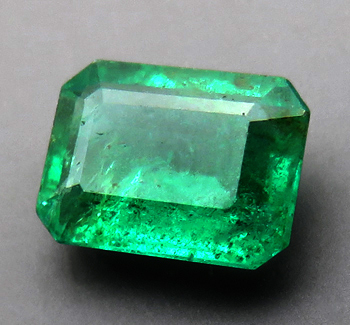 エメラルド 0.91ct 裸石 ルース 高彩度の青緑 珍しい産地 ザンビア産 瑞浪鉱物展示館 4723