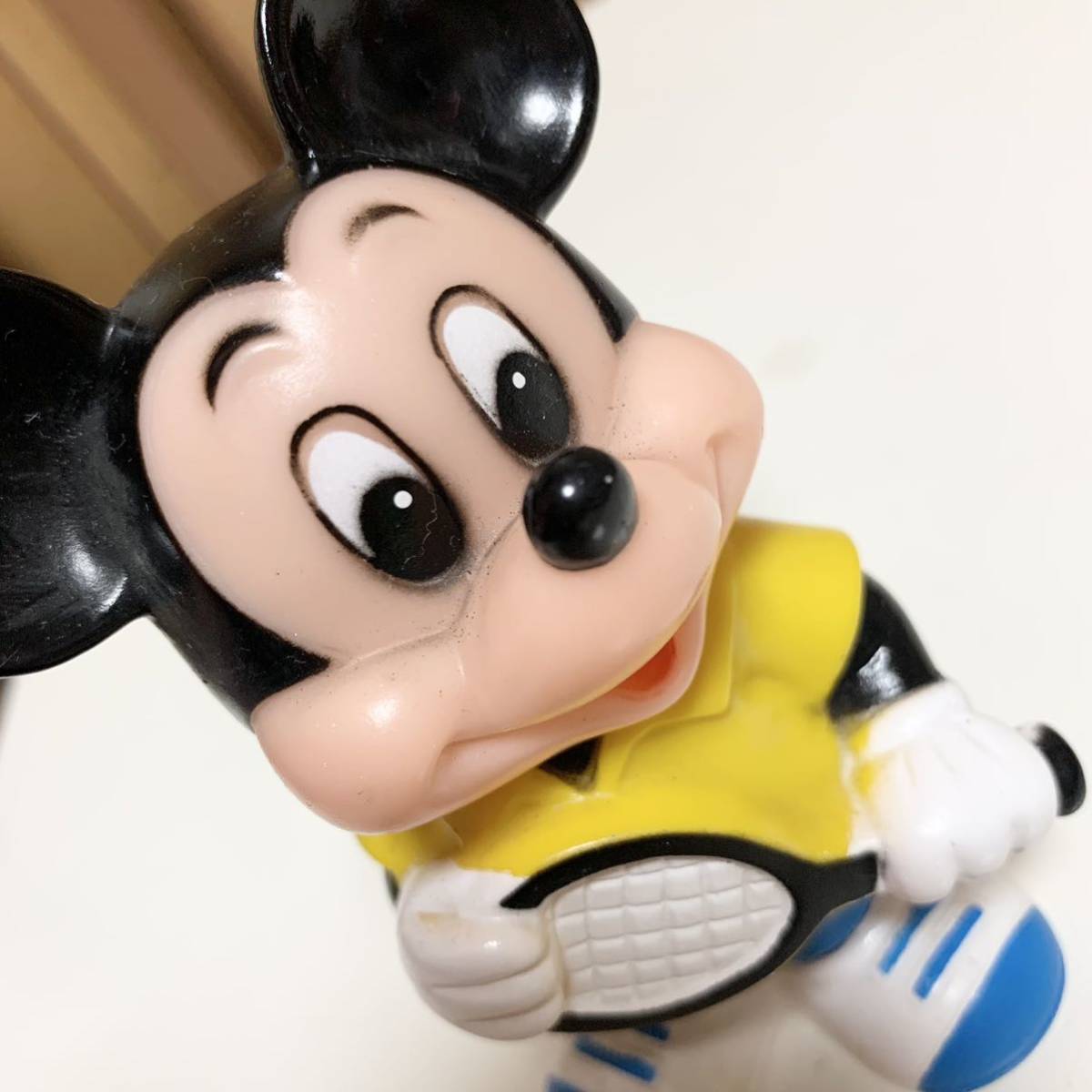 ☆匿名配送 テニスミッキーマウス 三菱銀行 ディズニー Disney 当時物 レア 希少 非売品　ノベルティー 昭和レトロ ららら貯金箱 年代物_画像5