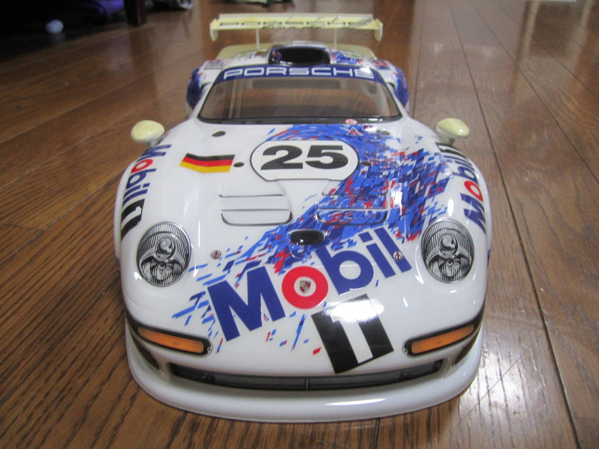 当時物 限定品 タミヤ ポルシェ 911 GT1 スペアボディ 1/10 田宮 ルマンカラー 新品未使用 メーカー製作品 展示 TAMIYA Porsche RC BODY_画像8