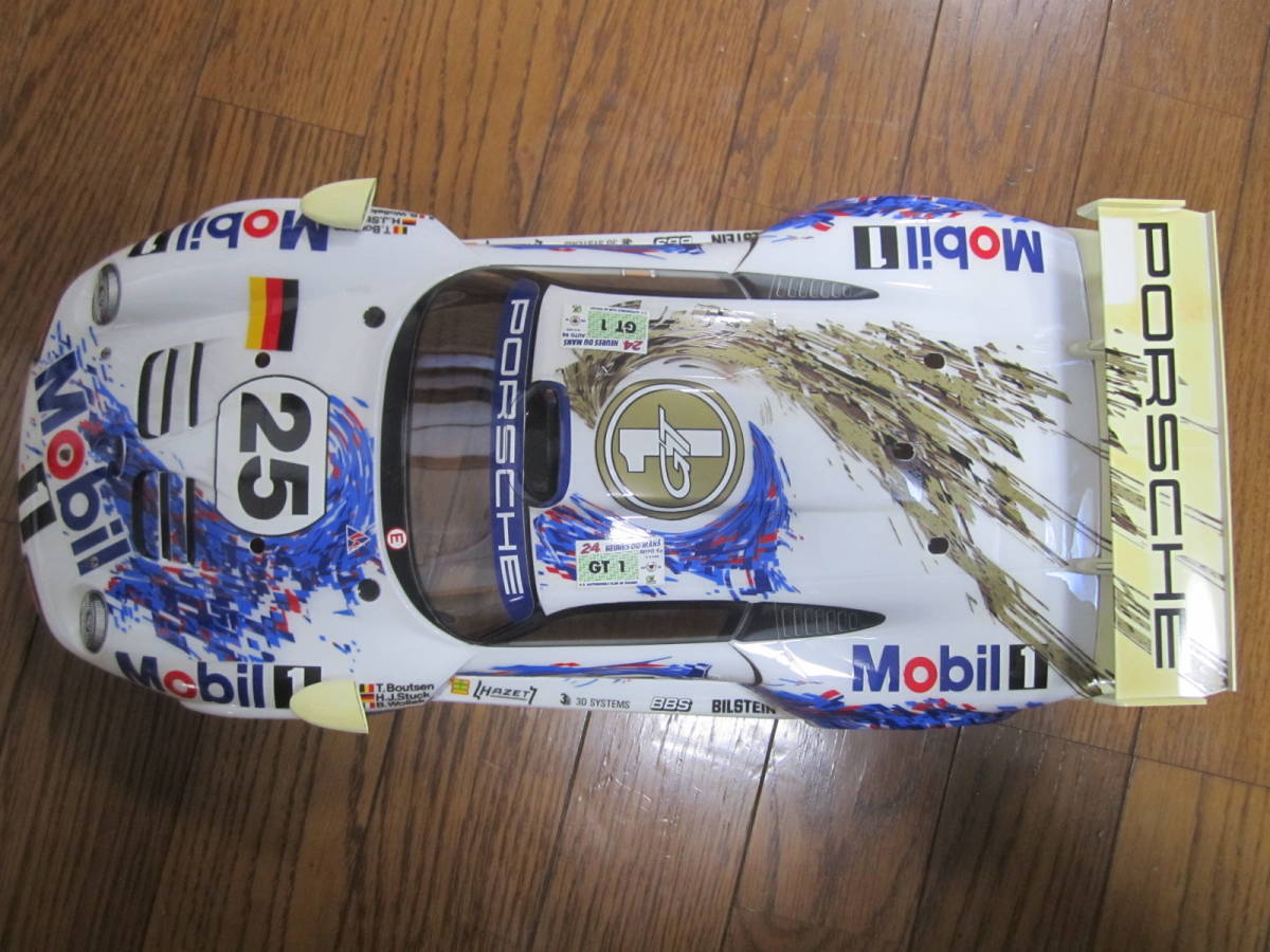 当時物 限定品 タミヤ ポルシェ 911 GT1 スペアボディ 1/10 田宮 ルマンカラー 新品未使用 メーカー製作品 展示 TAMIYA Porsche RC BODY_画像10