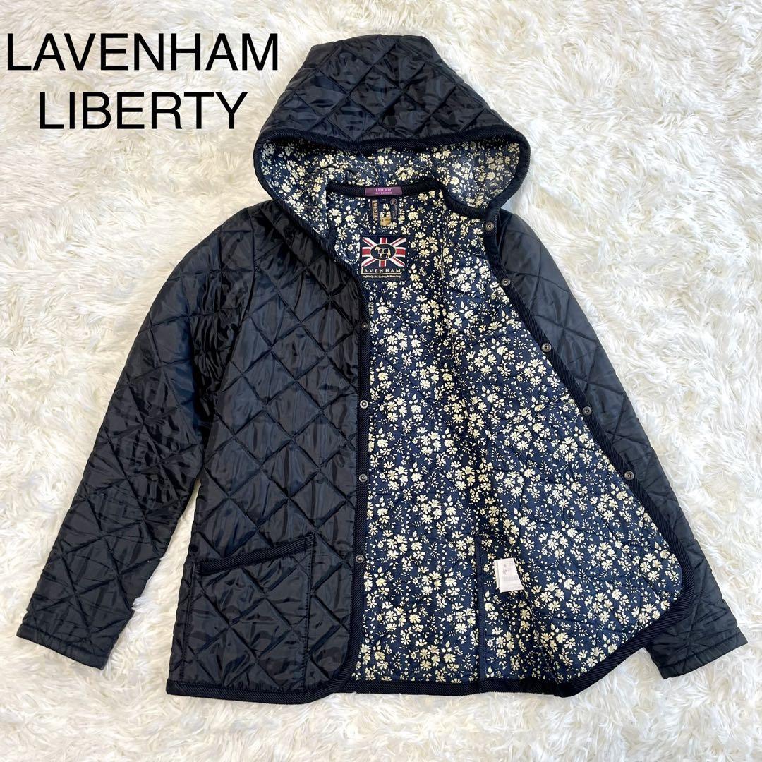 完売 【ラベンハム】LAVENHAM LIBERTY 花柄 総柄 S 黒 ラベンハム