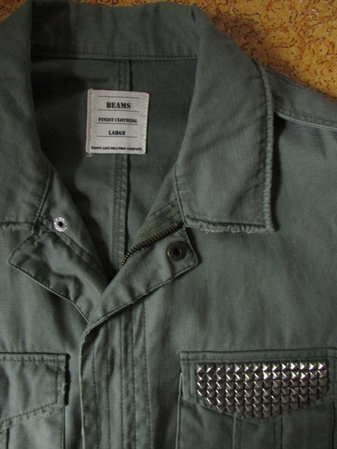 BEAMS ビームス M-65 ミリタリー ジャケット サイズL カーキ BEAMS ビームス M-65 ミリタリー ジャケット サイズL カーキ