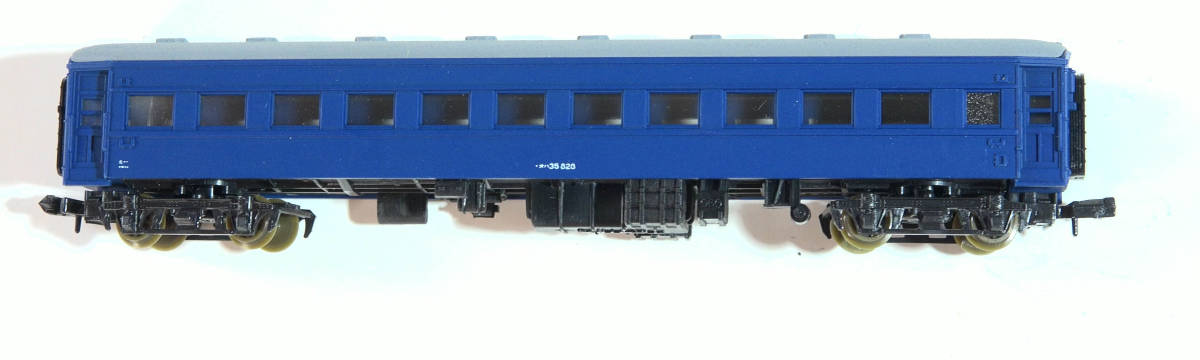 【F38E59】TOMIX「オハ35形（ブルー）」ケースなし　国鉄オハ35系客車　中古Nゲージ　ジャンク_画像3