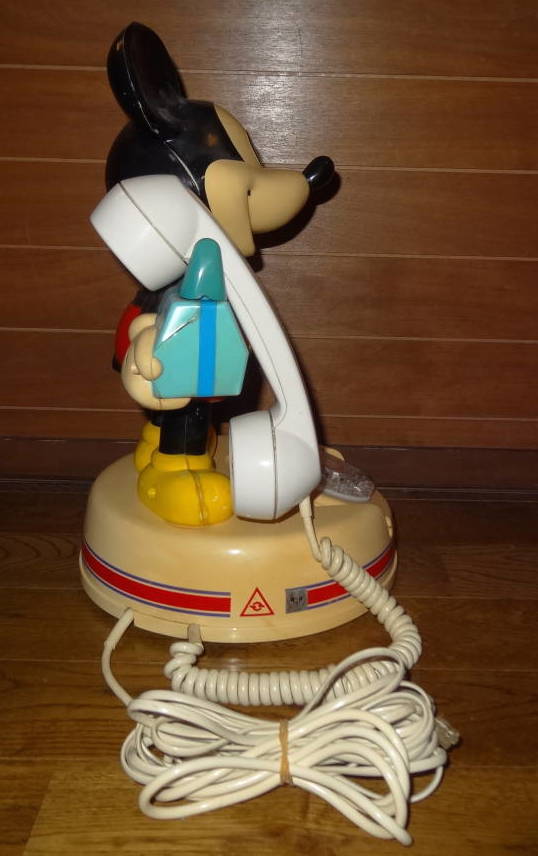 美品・ミッキーマウス アンティーク ダイヤル式電話機　レトロ ディスプレイ_画像4