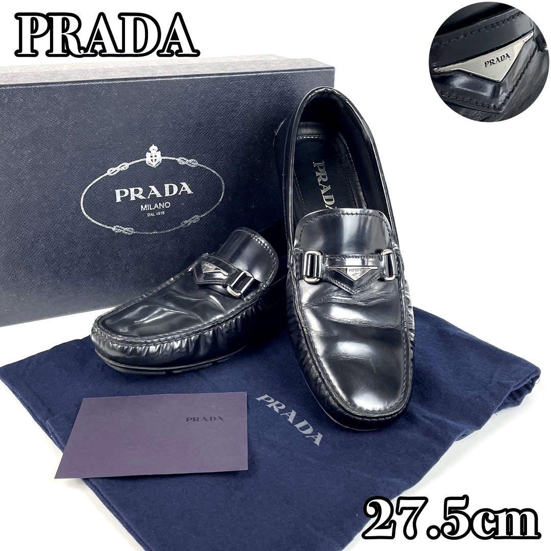 激安大特価！】 ビジネスシューズ プラダ 美品□PRADA 三角ロゴ