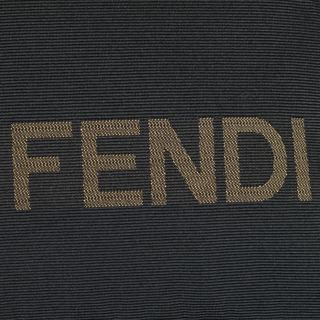 美品 FENDI フェンディ ハンドバッグ ロゴライン FF ロゴ金具 ナイロン