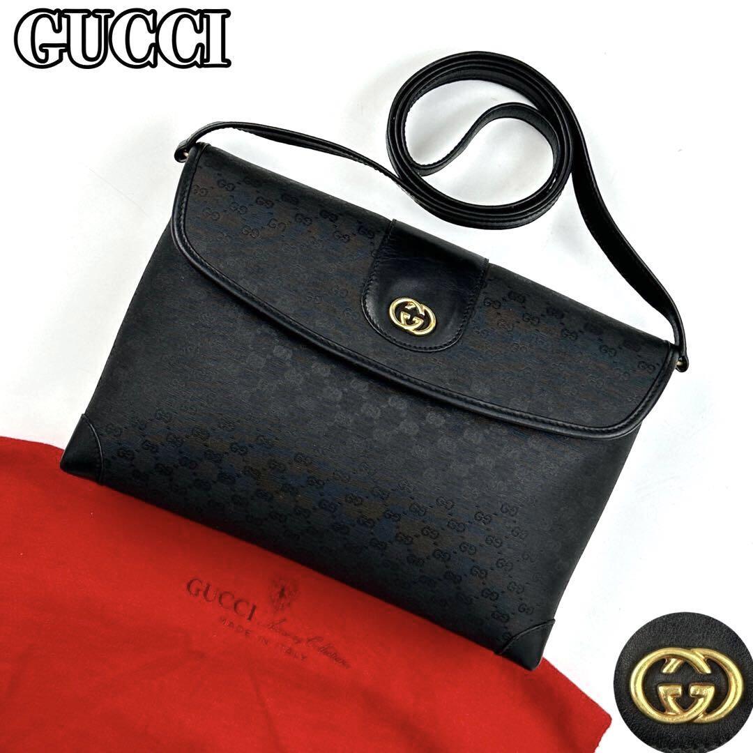 美品 GUCCI グッチ ショルダーバッグ マイクロGG スプリーム インター