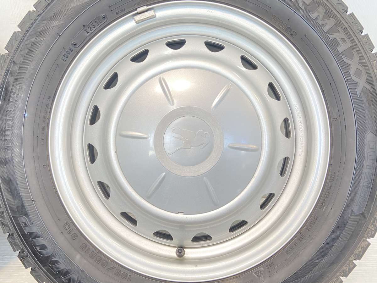 中古タイヤ スタッドレスタイヤ ホイールセット 4本セット 195/65R15 キャロウィン 15x6.0 100/114.3-5穴 DUNLOP ウィンターマックス WM02_画像6