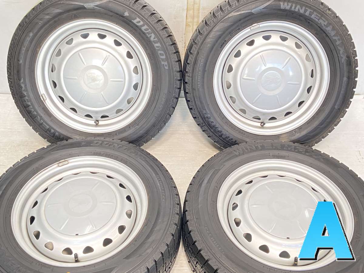 中古タイヤ スタッドレスタイヤ ホイールセット 4本セット 195/65R15 キャロウィン 15x6.0 100/114.3-5穴 DUNLOP ウィンターマックス WM02_画像1