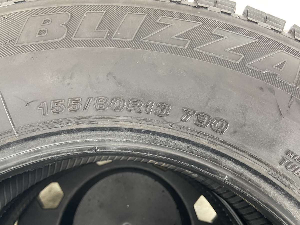 中古タイヤ スタッドレスタイヤ 2本セット 155/80R13 ブリヂストン ブリザック REVO GZ_画像3