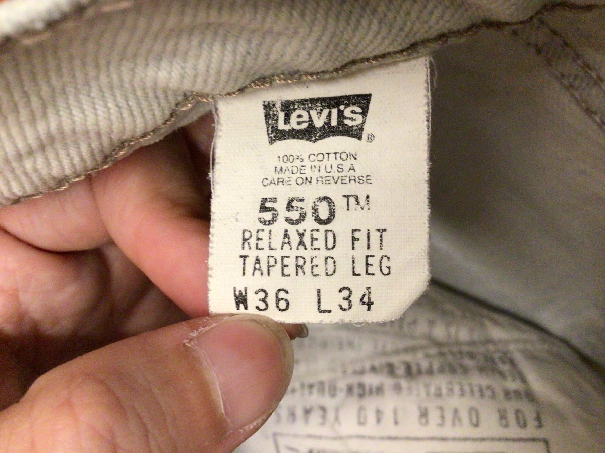 ビックサイズ 90'S MADE IN USA LEVI’S #550 TAPERED DENIM PANTS SIZE 36 アメリカ製 リーバイス テーパード デニム パンツ_画像6