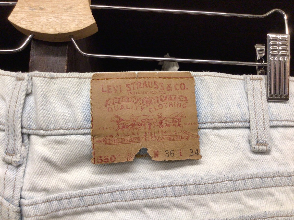 ビックサイズ 90'S MADE IN USA LEVI’S #550 TAPERED DENIM PANTS SIZE 36 アメリカ製 リーバイス テーパード デニム パンツ_画像4