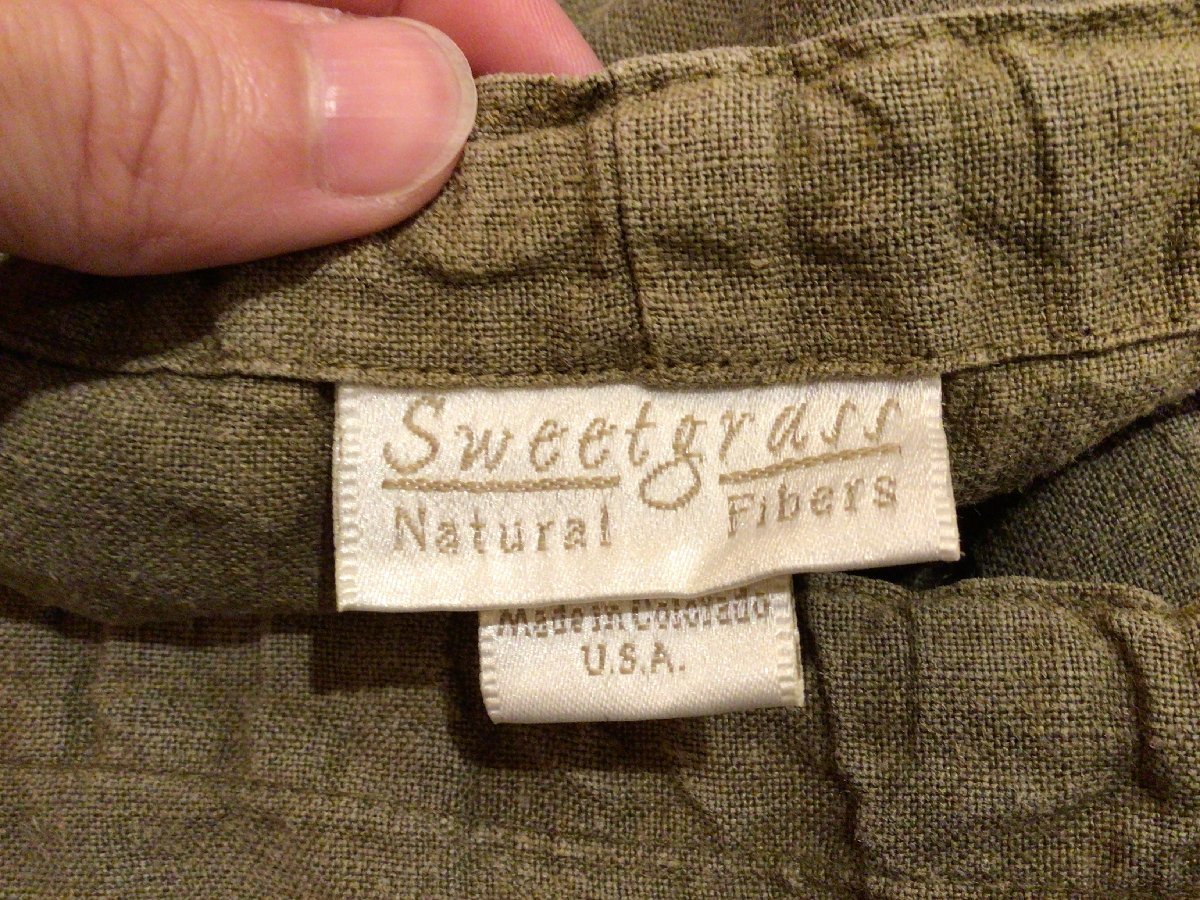 90’S MADE IN USA SWEET GRASS HEMP 100% CARGO PANTS SIZE M アメリカ製 スウィート グラス カーゴ パンツ ヘンプ 麻_画像3