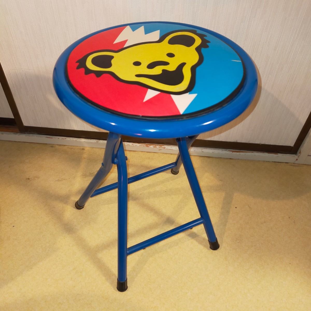 デッドベア パイプ椅子 丸椅子 折りたたみ グレートフルデッド　チェア