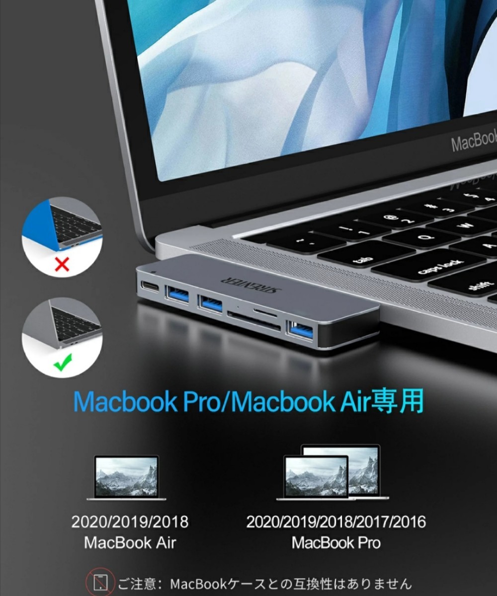 Macbook ハブ Macbook Air ハブ Macbook ProUSB microSD_画像5
