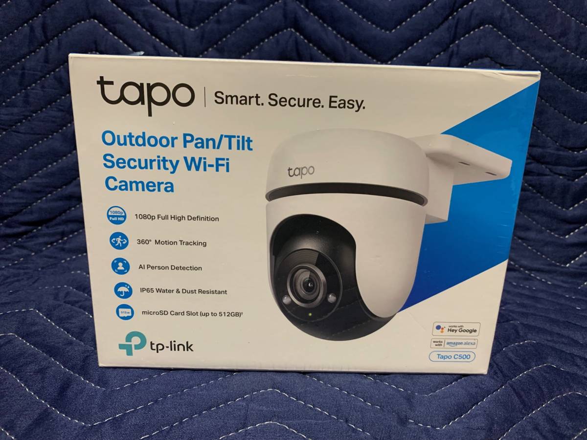 新品☆Tapo C500 TP-Link WiFi ネットワークカメラ みまもりカメラ 屋外カメラ 防犯カメラ パンチルト対応 1080p FullHD_画像2