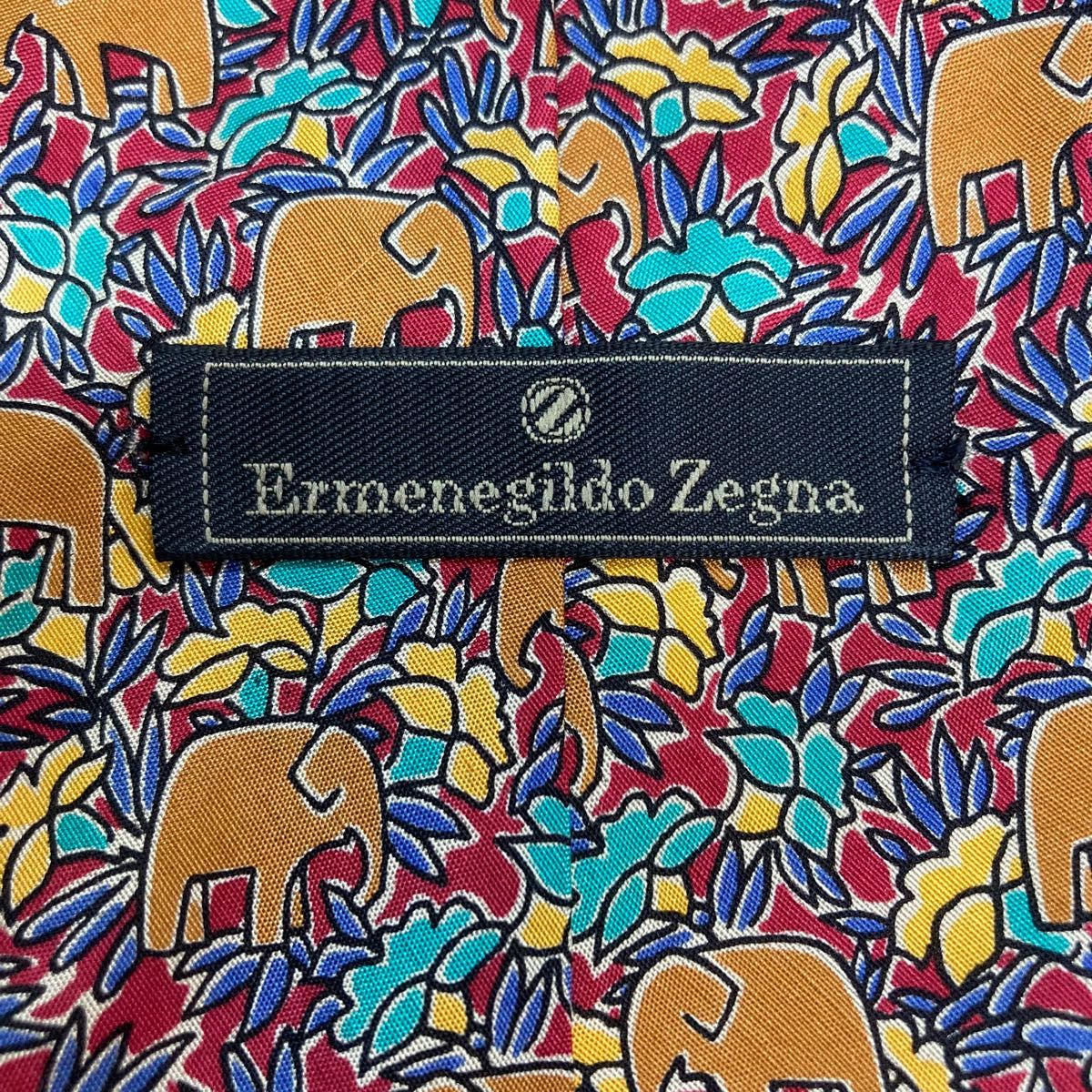 【美品】Ermenegildo Zegna/ゼニア　ネクタイ　総柄