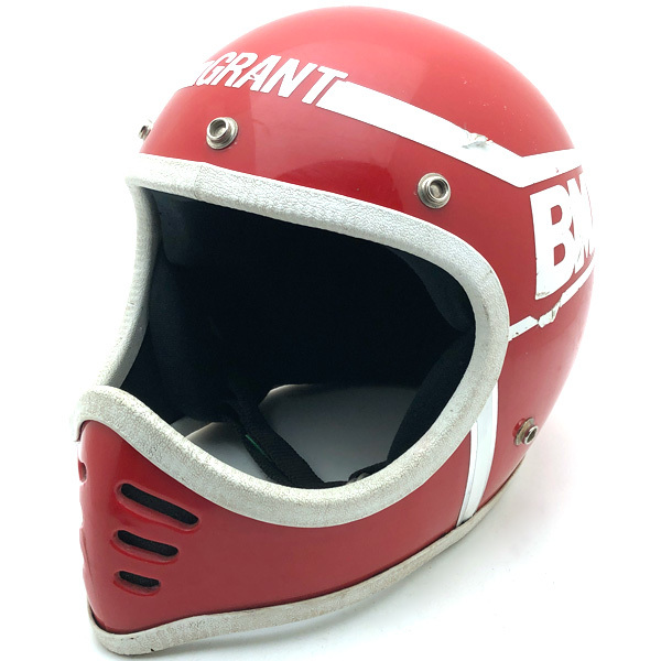 送料無料 GRANT RED 56cm/グラント赤レッドビンテージヘルメットオフロードヘルメットvmxbmxヴィンテージモトクロスブルタコmoto3bellベル_画像1