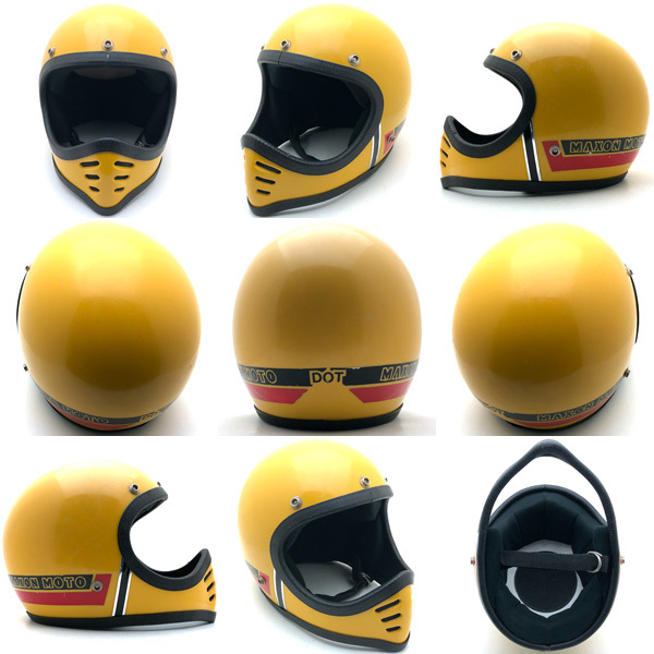  free shipping MAXON MOTO-X YELLOW 56cm/makson yellow yellow vintage helmet vmx motocross off-road rl250 Bials tl12570s