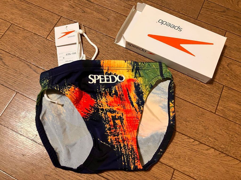 保障できる】 【新品】SPEEDO スピード オレンジ M 競泳水着 Mサイズ