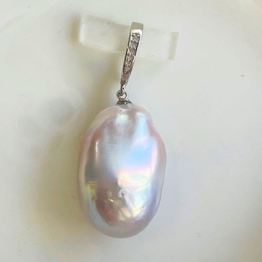  rarity .. rainbow color ba lock pearl pendant top ..27mm natural stone 