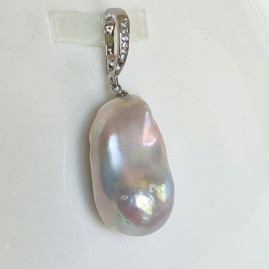  rarity .. rainbow color ba lock pearl pendant top ..27mm natural stone 