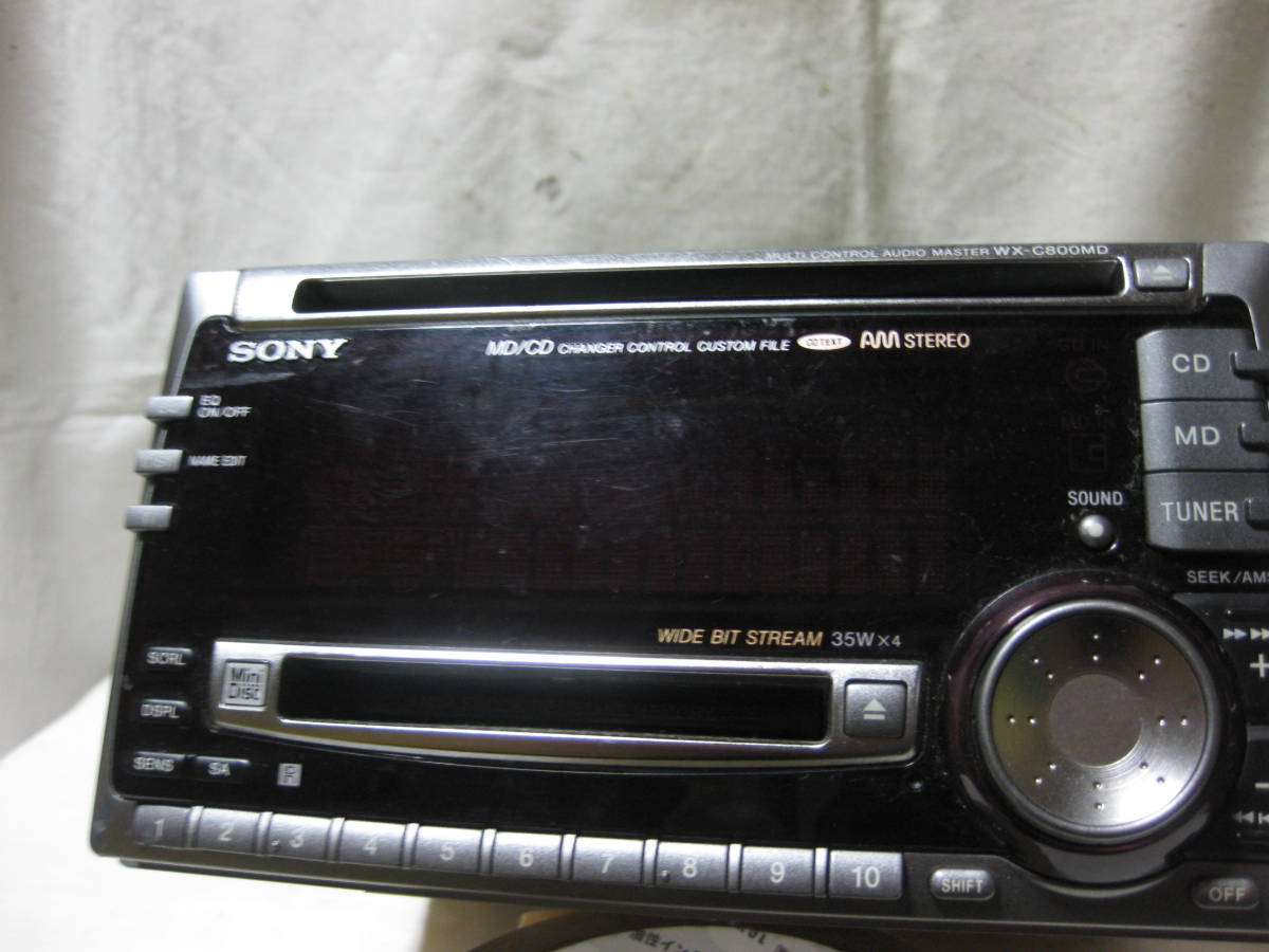 M-4356　SONY　ソニー　WX-C800MD　2Dサイズ　CD&MDデッキ　故障品_画像2