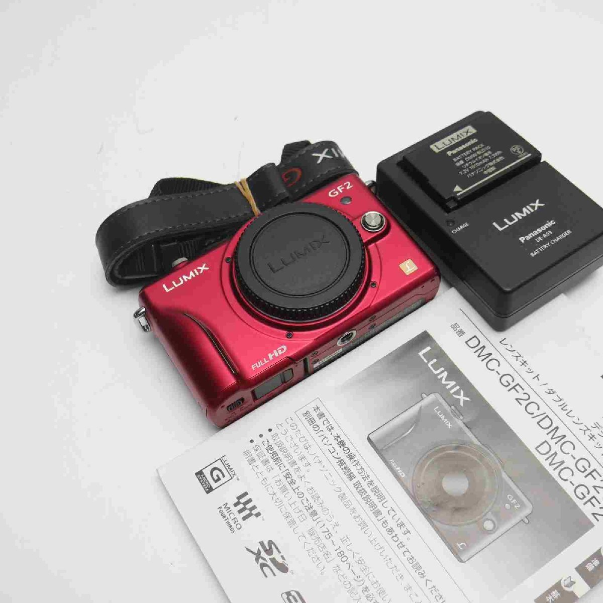 超美品 DMC-GF2 ファインレッド ボディ 即日発送 Panasonic LUMIX