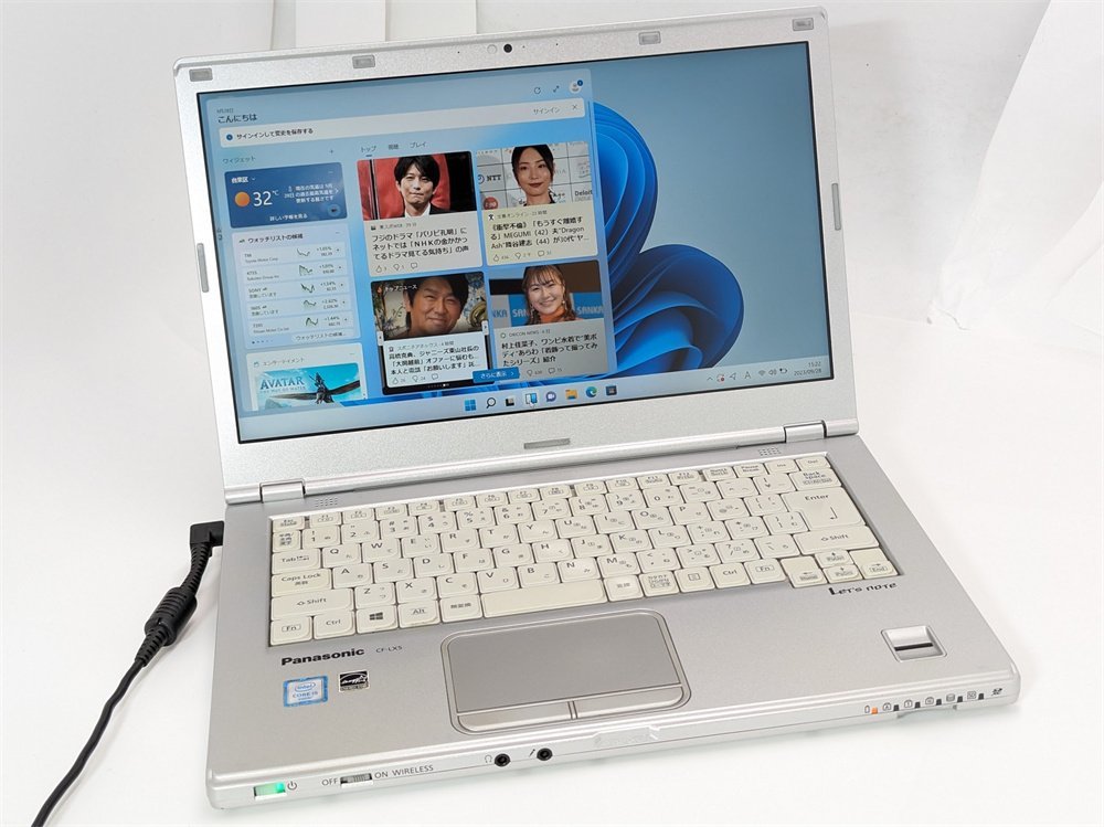 送料無料 SSD256GB 大画面14型 ノートパソコン Panasonic CF-LX5P29VS 動作美品 第6世代i5 8GB 無線 Bluetooth Windows11 Office