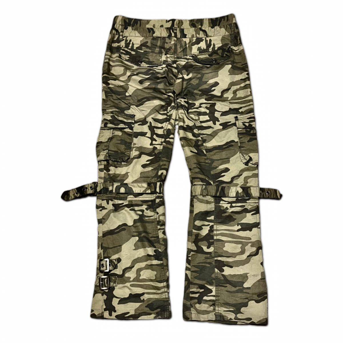 00s Semantic Design Archive camouflage bondage cargo pants