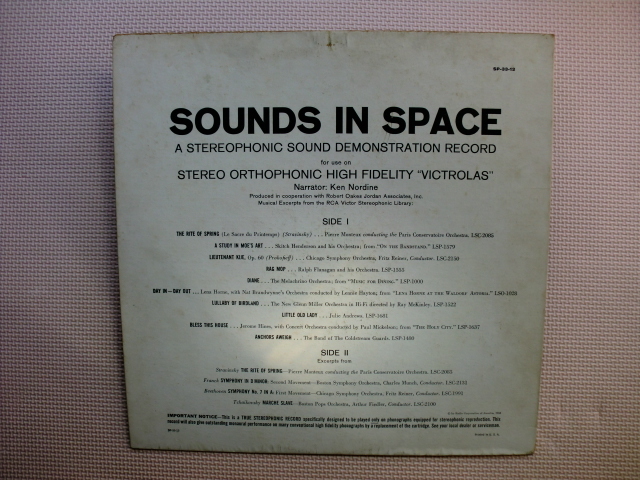 ＊【LP】【V.A】 KEN NORDINE（ナレーター）／SOUNDS IN SPACE（SP33-13）（輸入盤）_画像7