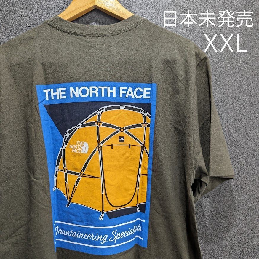 【日本未発売】THE NORTH FACE ノースフェイス Tシャツ 半袖Tシャツ メンズ カーキ 緑 XXL アメリカ US限定 _画像1