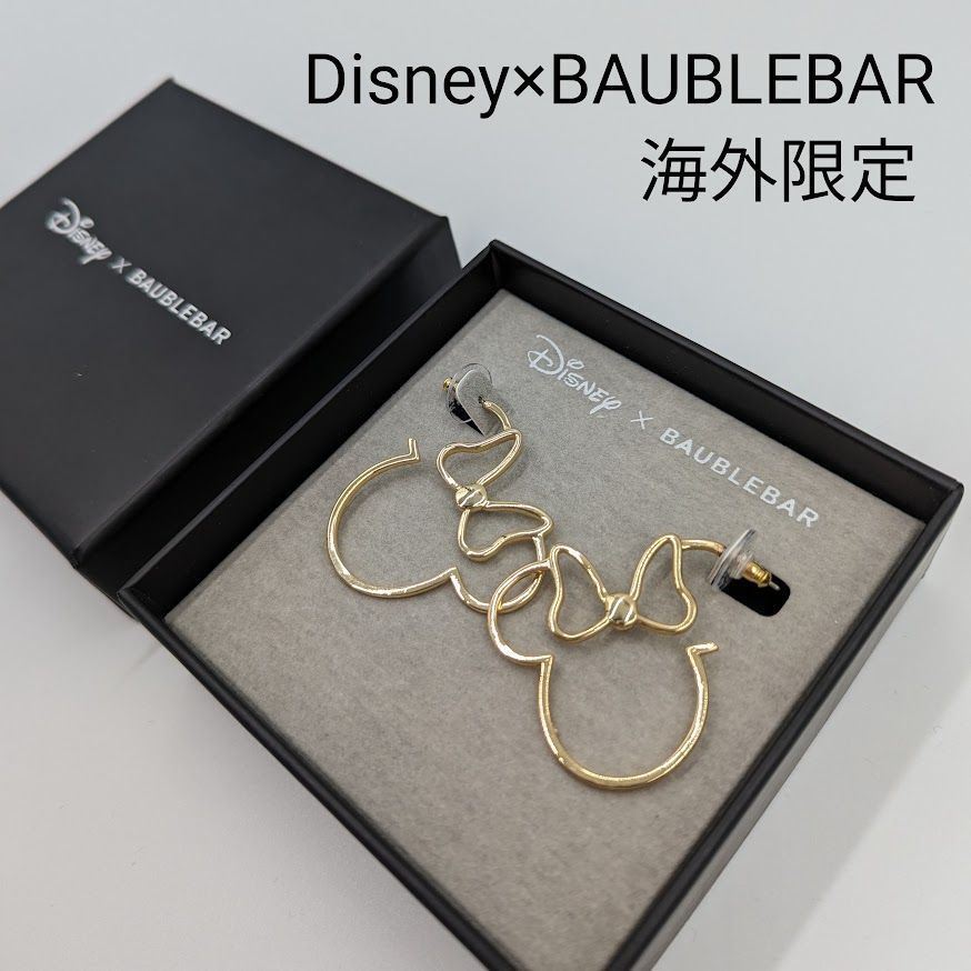 【日本未発売】海外限定 Disney BAUBLEBAR ディズニー バウブルバー コラボ ミニーマウス ピアス アクセサリー ゴールド
