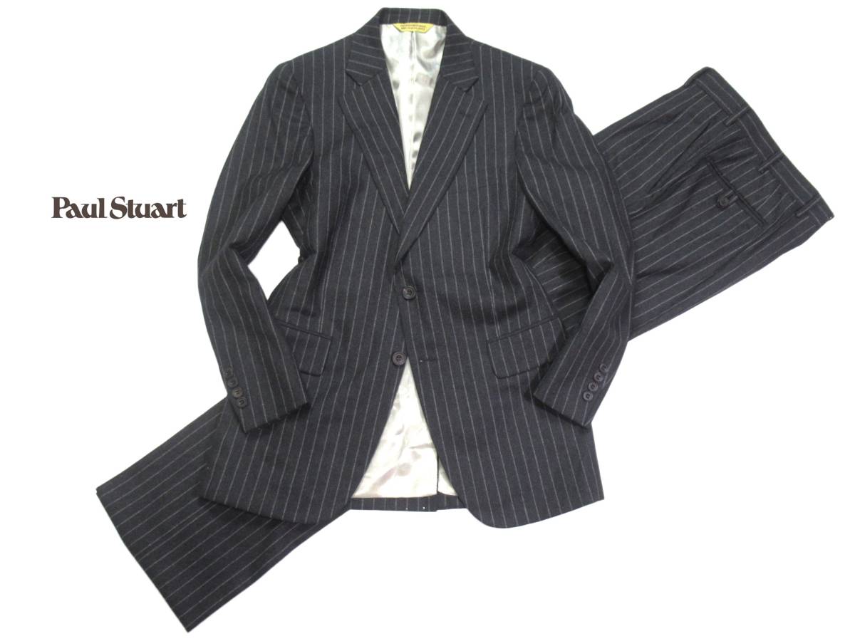 最大の割引 Stuart Paul 未使用 NEW M相当 YA5 スーツ パンツ ジャケット ストライプ ウール ポールスチュアート YORK Mサイズ