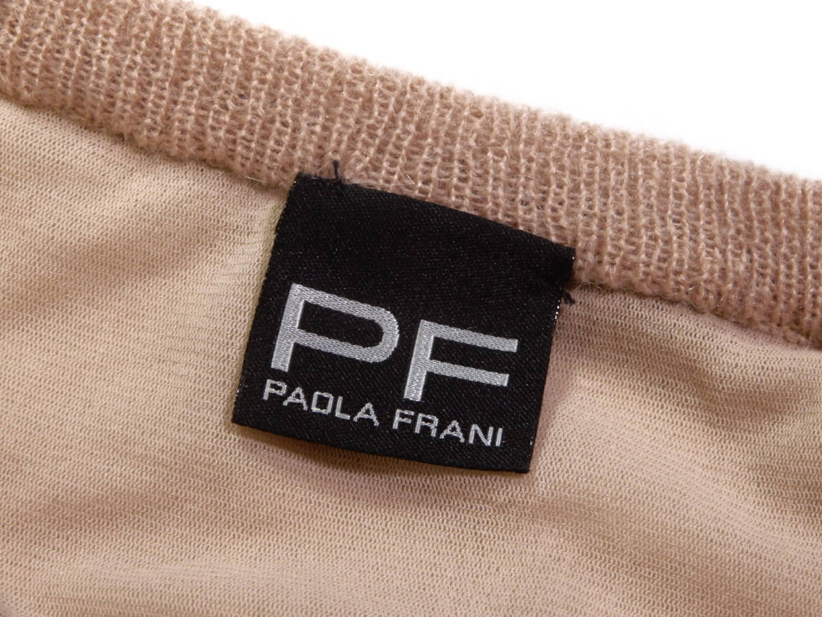 F PAOLA FRANIpa Olaf la- two front Stone solid motif knitted mesh power net design pull over 