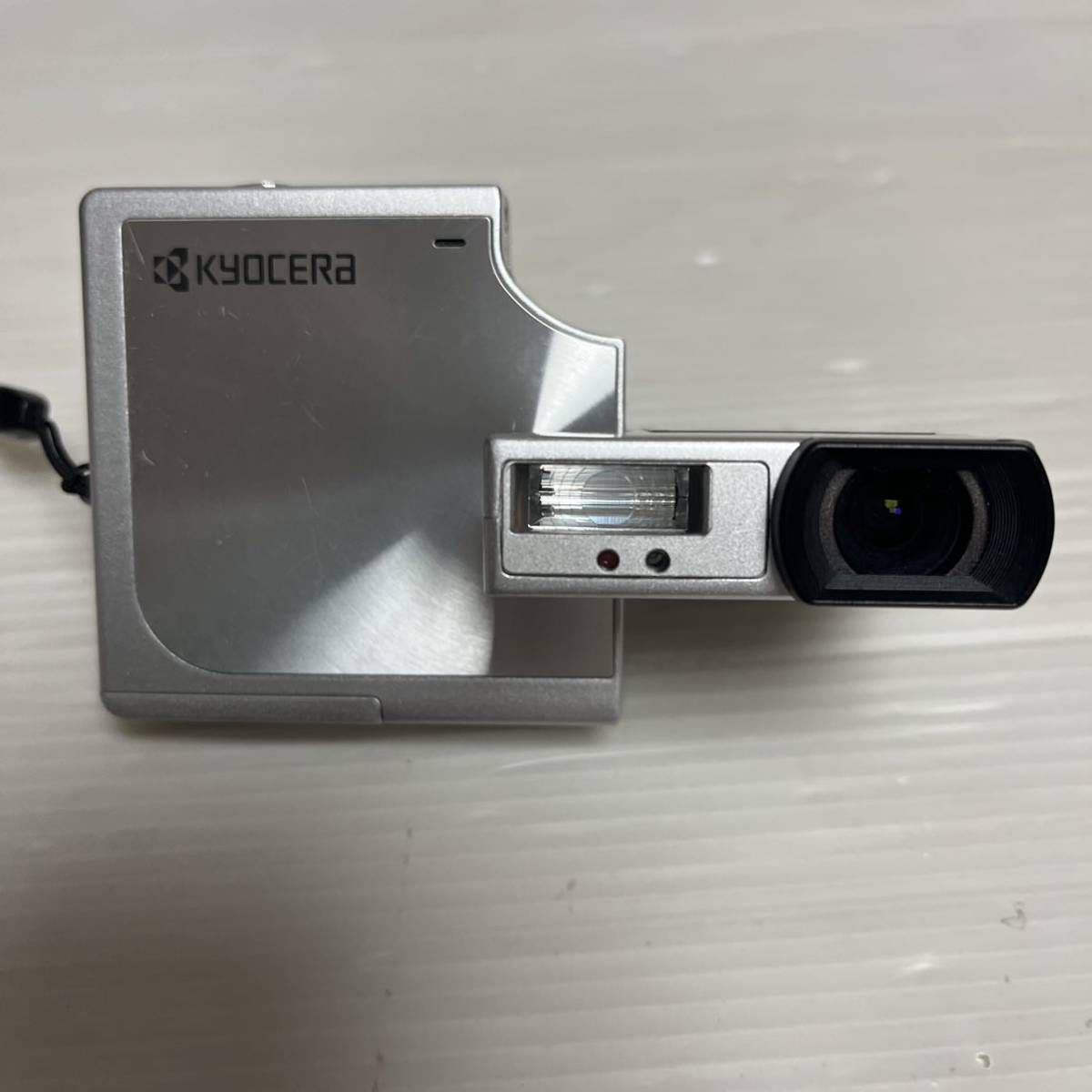 M9【動作未確認】京セラ KYOCERA Finecam SL400R 3× ZOOM LENS f=5.8-17.4mm コンパクトデジタルカメラ ケース付き バッテリーなし_画像3