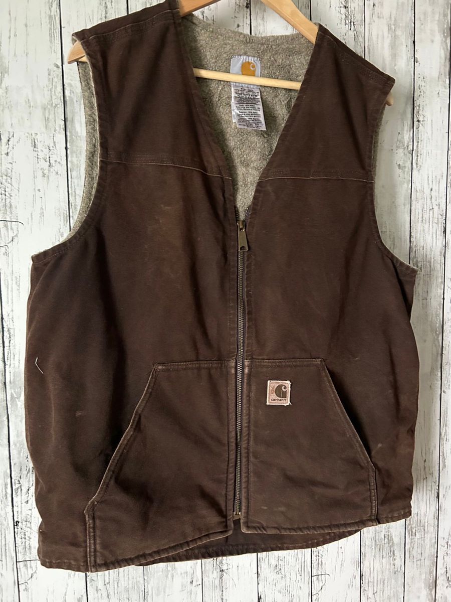 carhartt カーハート ダッグベスト ワークベスト ブラウンカラー アメカジ 渋カジ