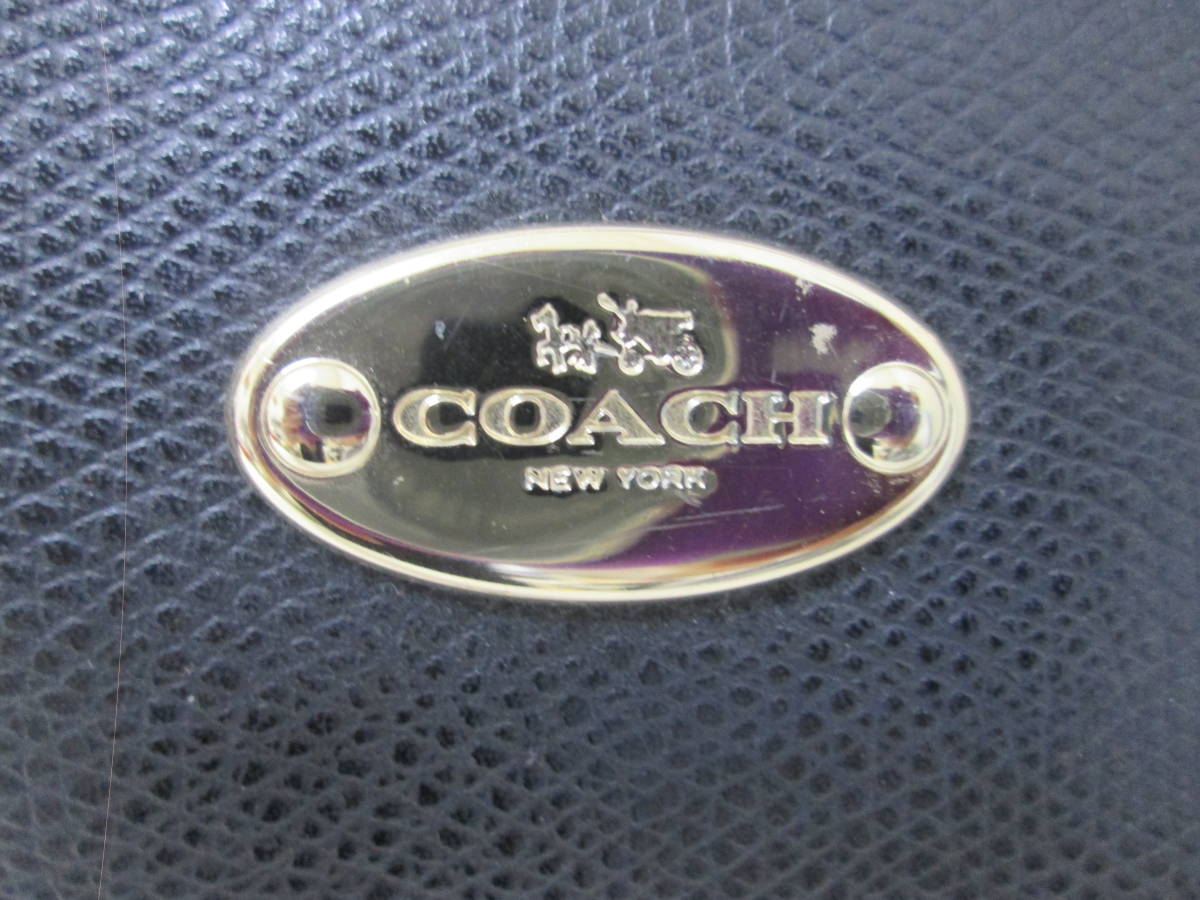 (88) ♪COACH コーチ レザー ハンドバッグ ミニボストンバッグ レディース ブラック ショルダーストラップ欠品_画像7