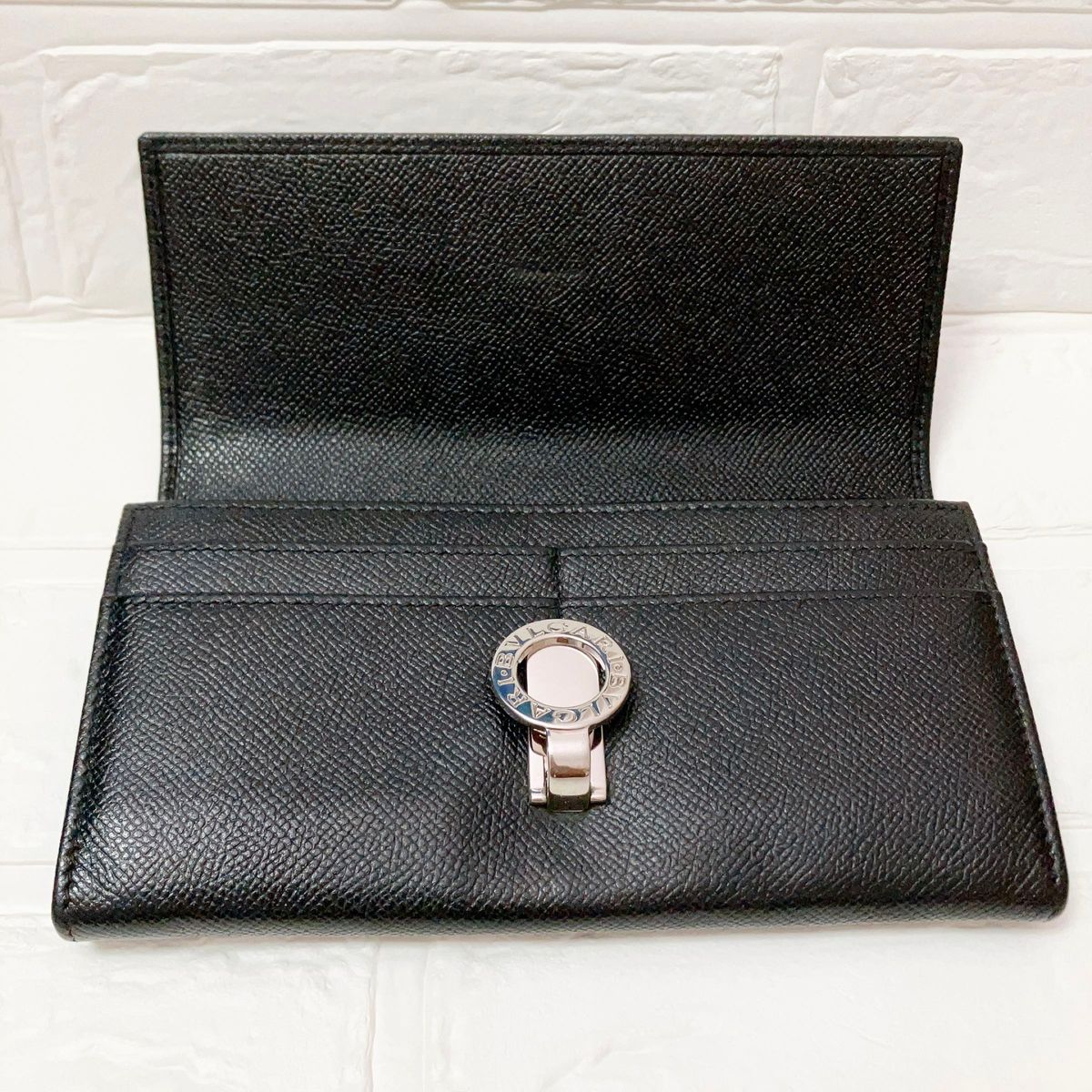 ブルガリ BVLGARI レザー 長財布 ブラック ON26