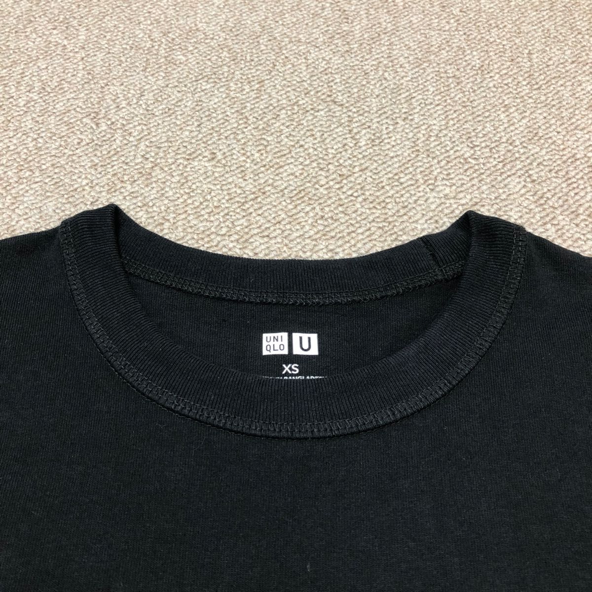 ユニクロU クルーネックTシャツ XS(メンズ商品) ブラック