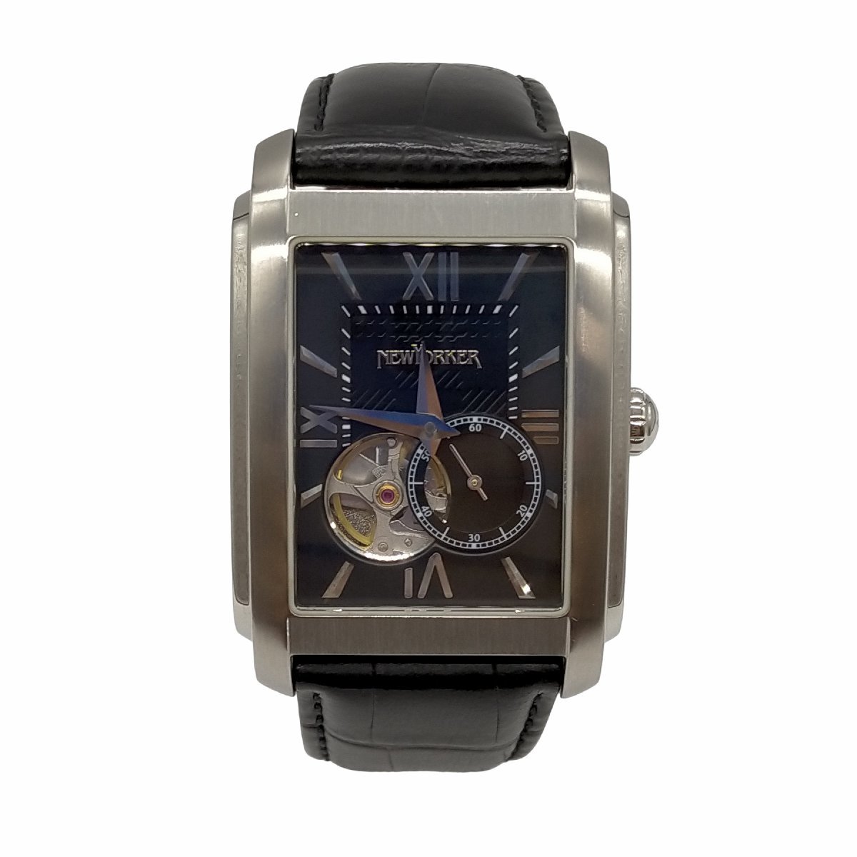 NEWYORKER(ニューヨーカー) スクエアフェイス 自動巻き 腕時計 メンズ 表記無 中古 古着 1203