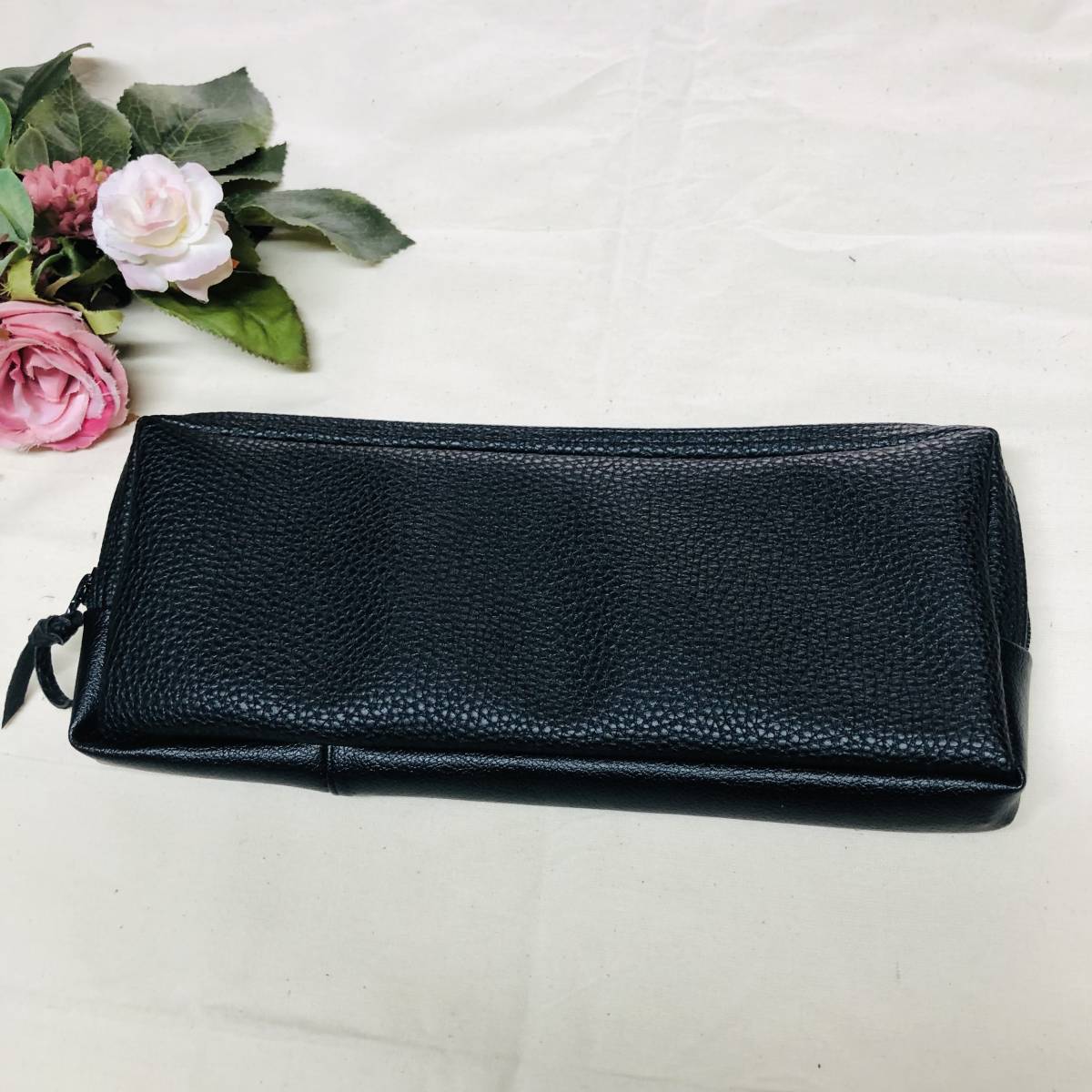 3* pouch type *JW pamphlet inserting! middle sack 8 sheets attaching * imitation leather black * hand made 