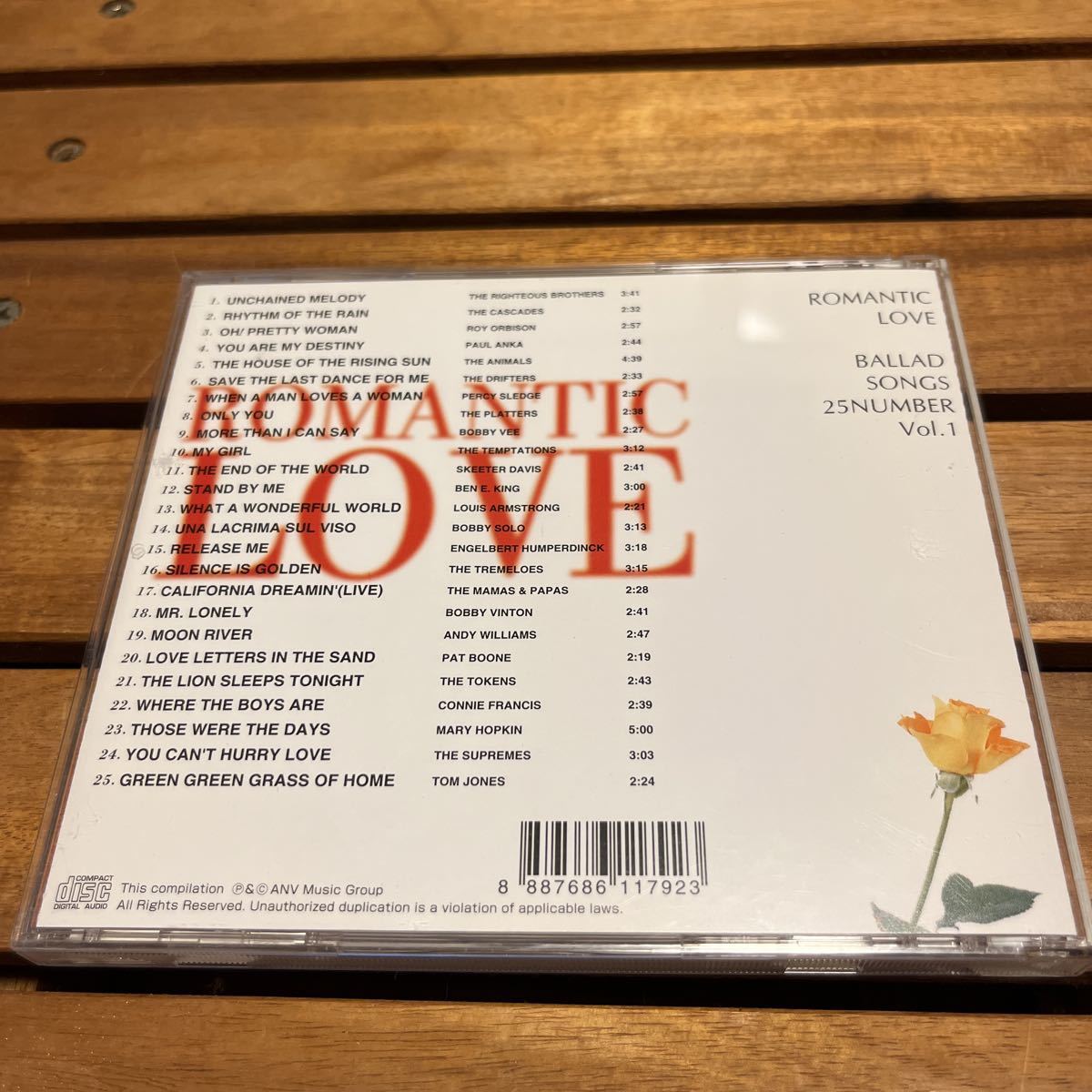 ROMANTIC LOVE BALLAD SONGS 25NUMBER Vol.1 CD 中古品　テンプテーションズ　ポール・アンカ_画像2