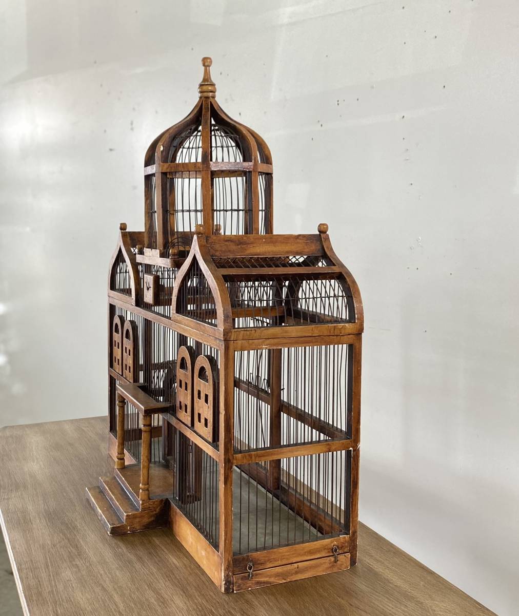 フランス アンティーク Bird Cage 鳥かご オブジェ テーブル チェア 店舗什器_画像10