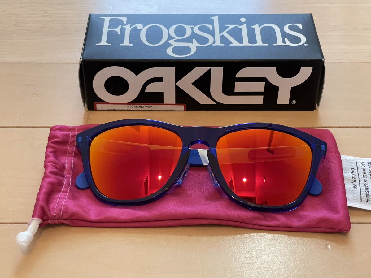 OAKLEY FROGSKINS MIX OO9428F-0955 CRYSTAL BLUE/PRIZM RUBY POLARIZED オークリー フロッグスキン クリスタルブルー プリズムルビーポラ